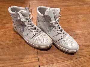 Anine Bing Hayden White Leather High-Top Sneakers SIZE 8